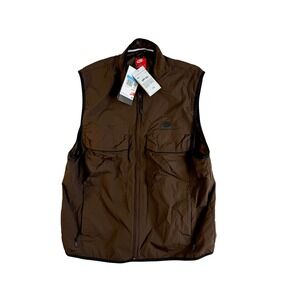 Nike Mens Vest Brown Full Zip Pockets Utility Sportswear Size Medium FZ0748-237